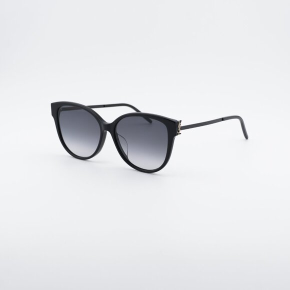 Saint Laurent SLM48S_A/K 002 Sunglasses Black Cat Eye Frame, Grey Lenses main image 10